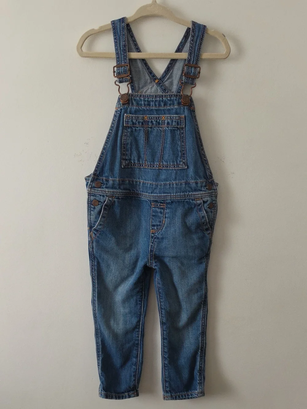 GAP Classic Light Blue Denim Overalls Size 2 Yrs